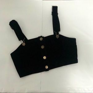 Button up crop top 🖤